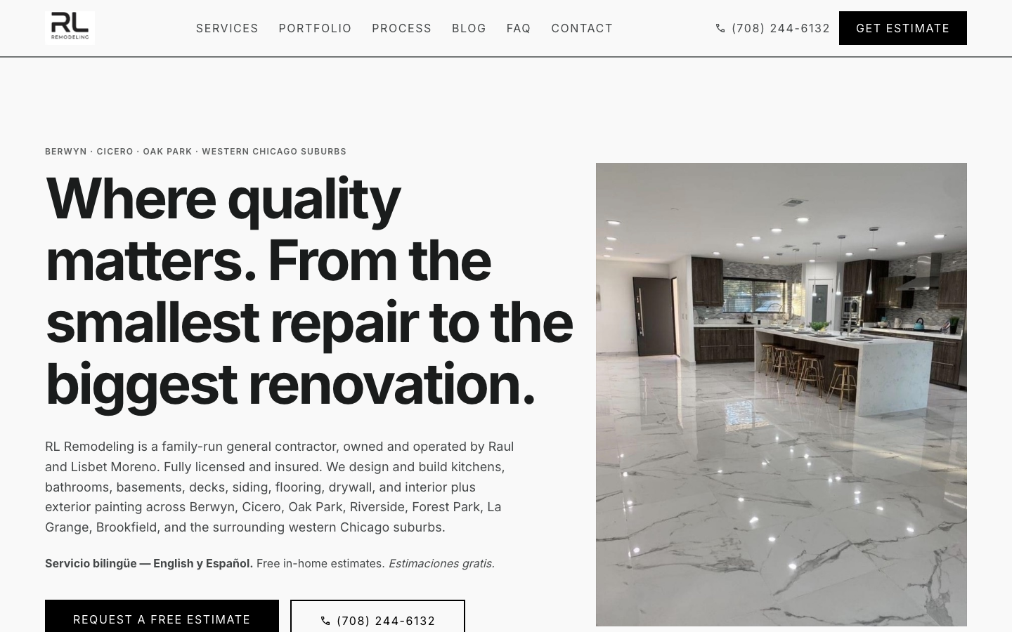 RL Remodeling website